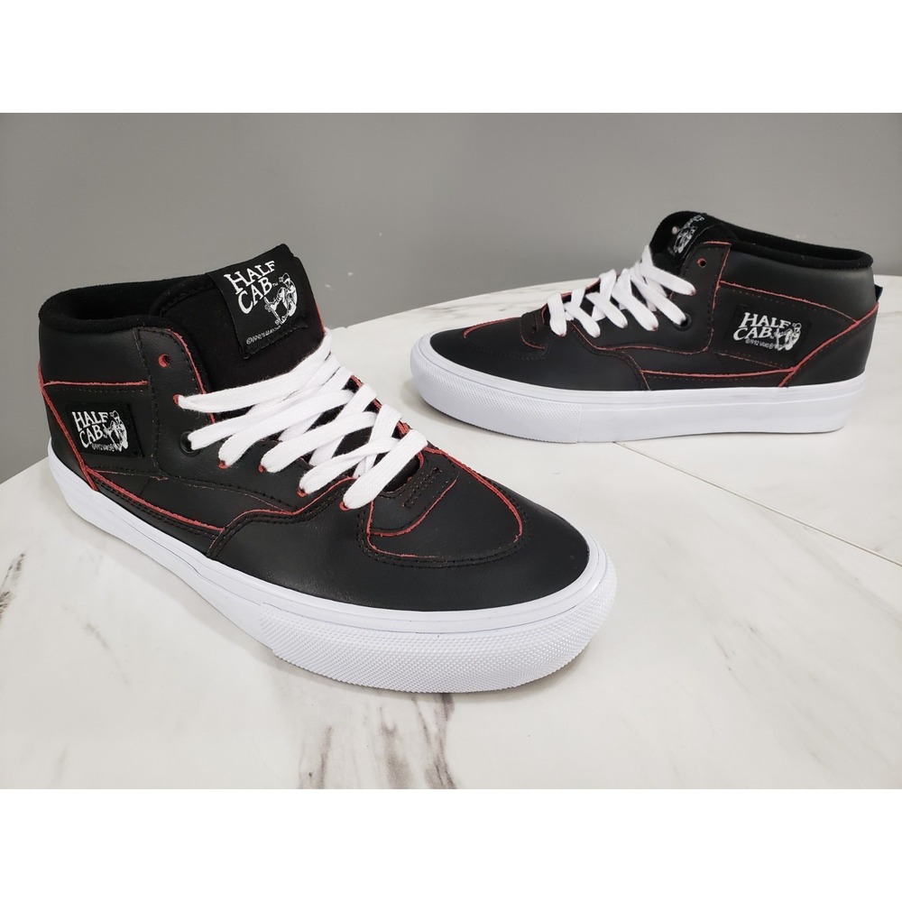 Men's Size 8 / VANS Skateboarding Half Cab‎ Wearaway Black / Orange Shoes
